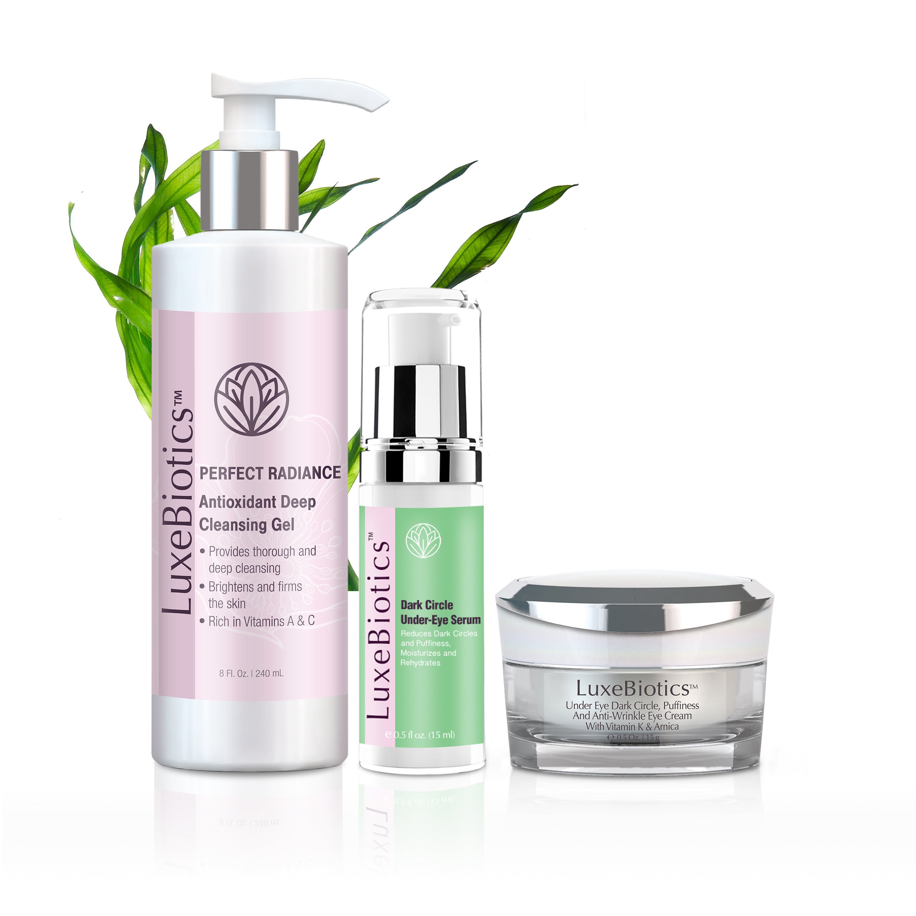 3 Step Dark Circle, Puffy Eye & Wrinkle Eliminating Kit
